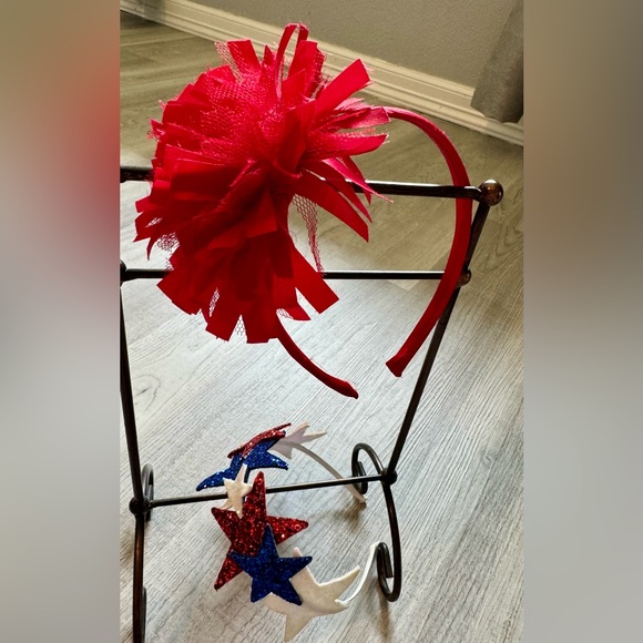 Patriotic Girls Headband 2 pcs Bundle. July Forth Hair Accessories. - Picture 2 of 6